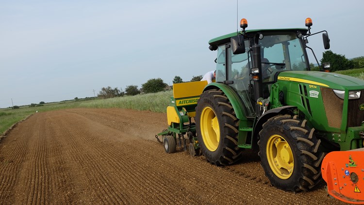 aitchison drill on a tractor