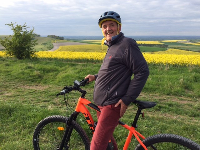 Tim on his e-mountainbike