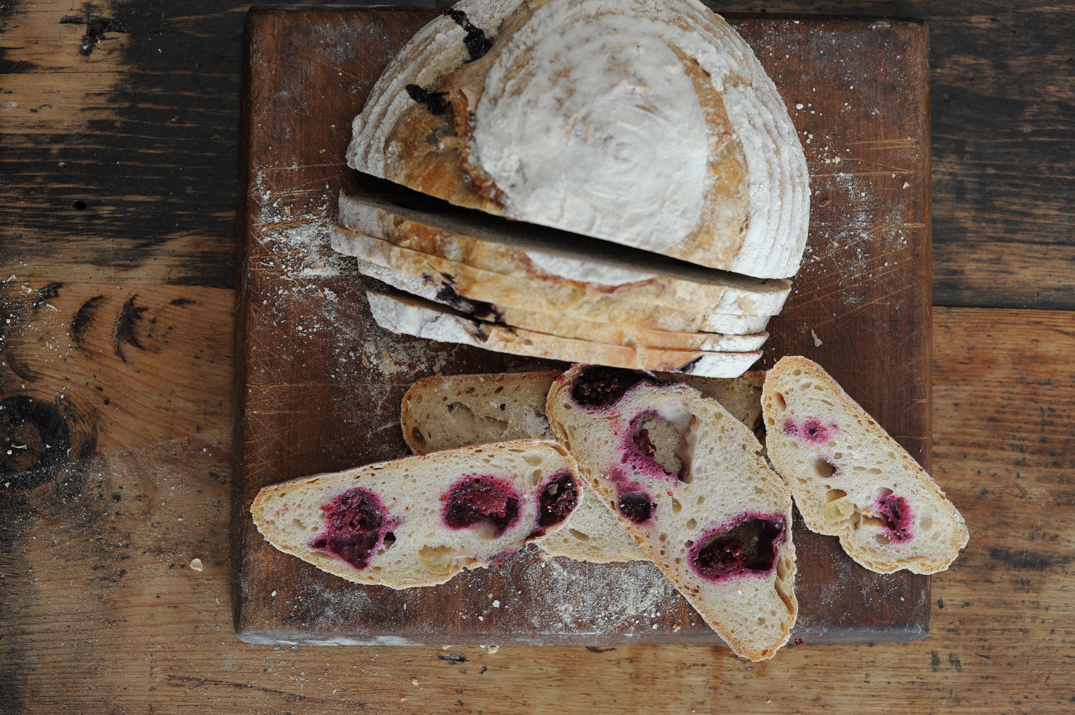 Organic Blackberry and Apple Sourdough Loaf