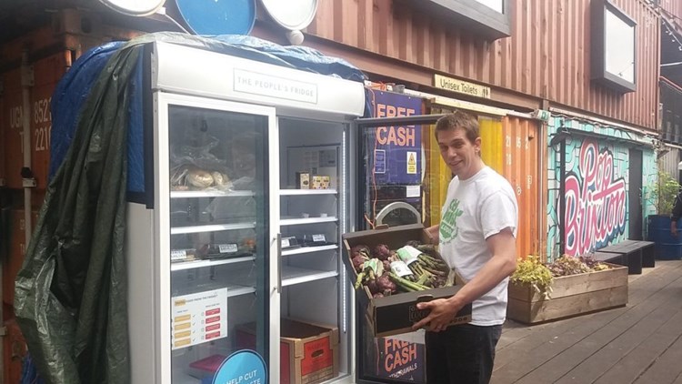 dropping off surplus food