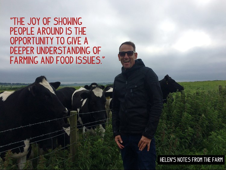 "The joy of showing people around is the opportunity to give a deeper understanding of farming and food issues"