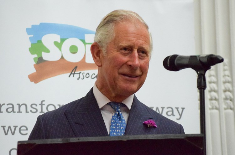 Prince Charles talking at event