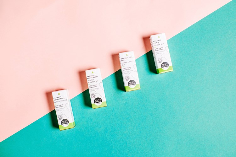 Aqua Oleum products on a slant