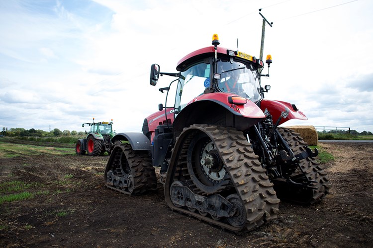 Tractor with tracks