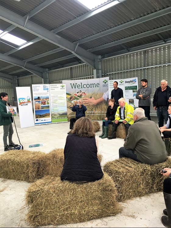 meeting with hay bales