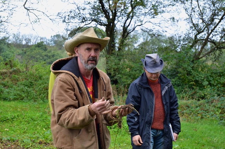 Nathan Richards showing healthy soils