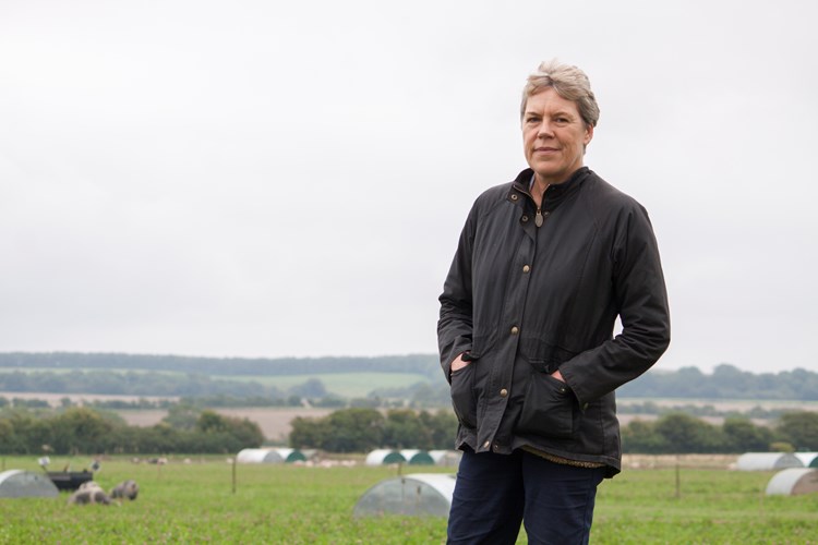 Helen Browning on her farm