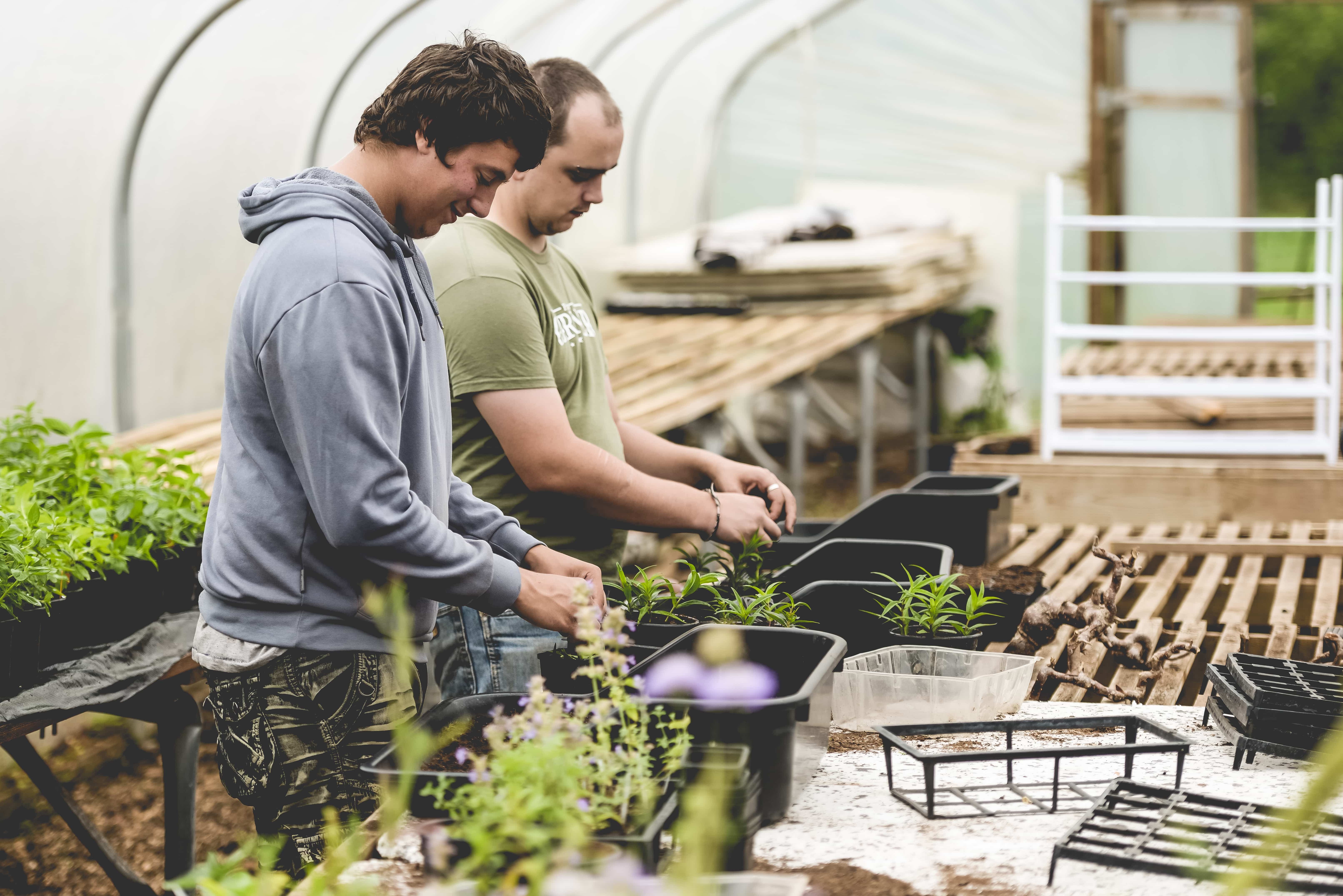 flower farmers at organic blooms flower farm