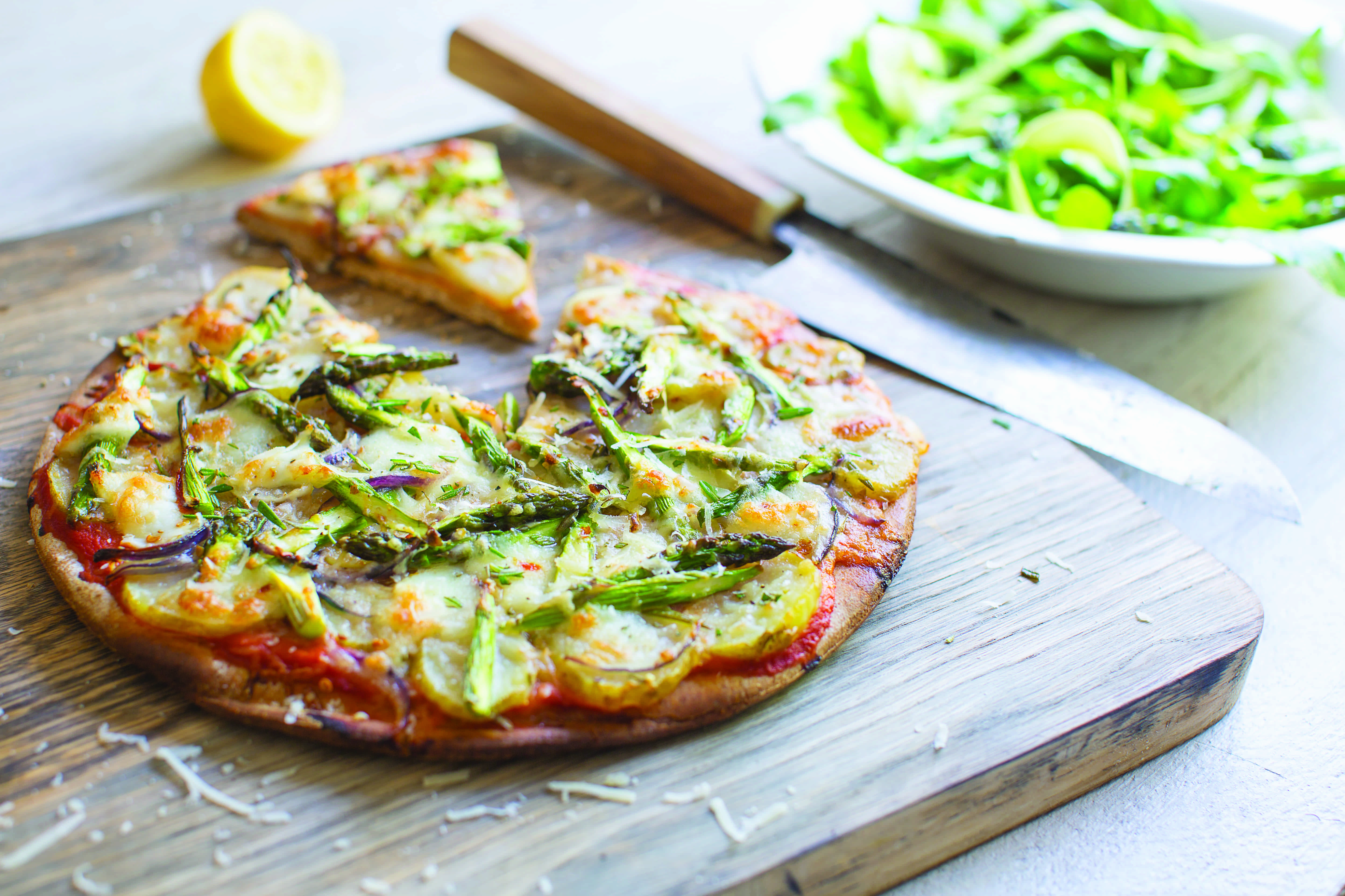 Asparagus, Potato & Spelt Pizza