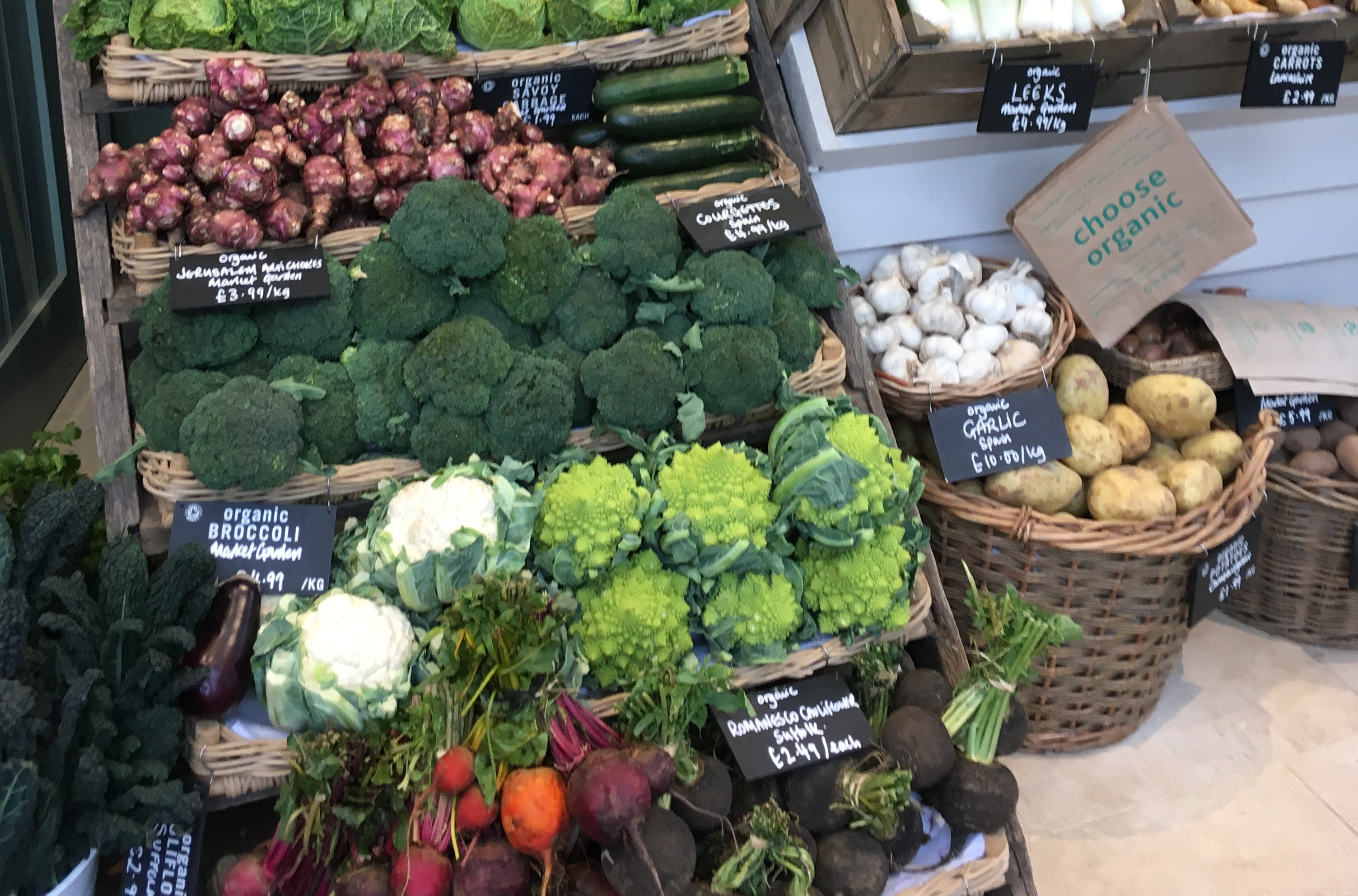 Organic vegetables at Daylesford