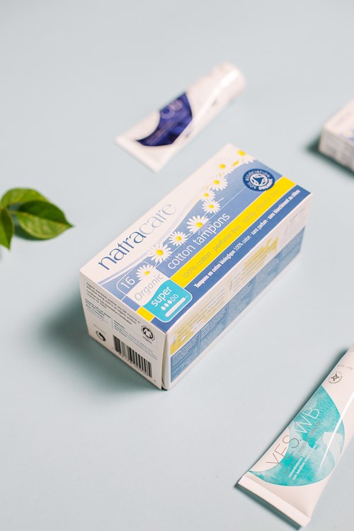 natracare tampon packaging