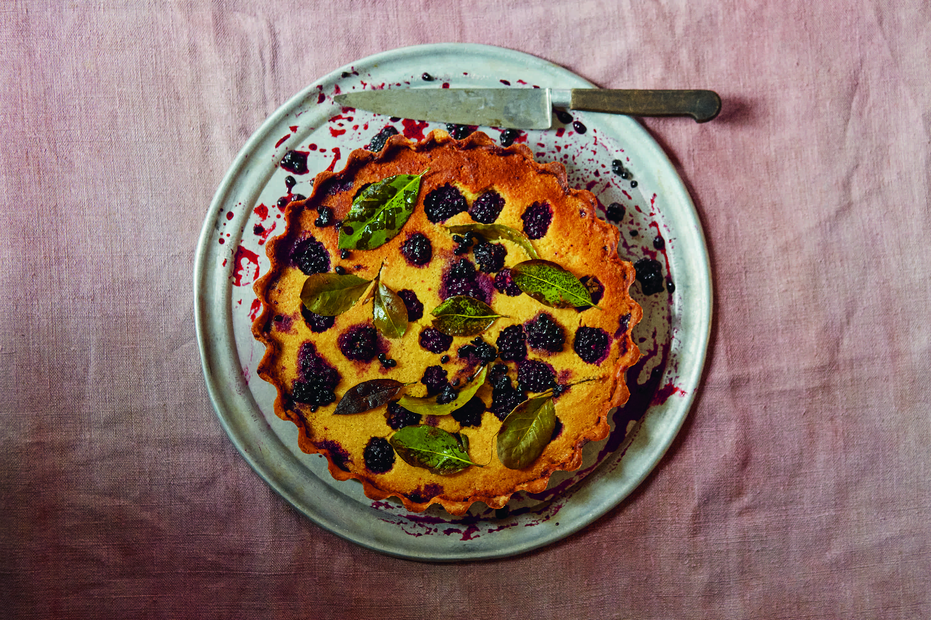 Anna Jones' Blackberry Bay & Honey Tart