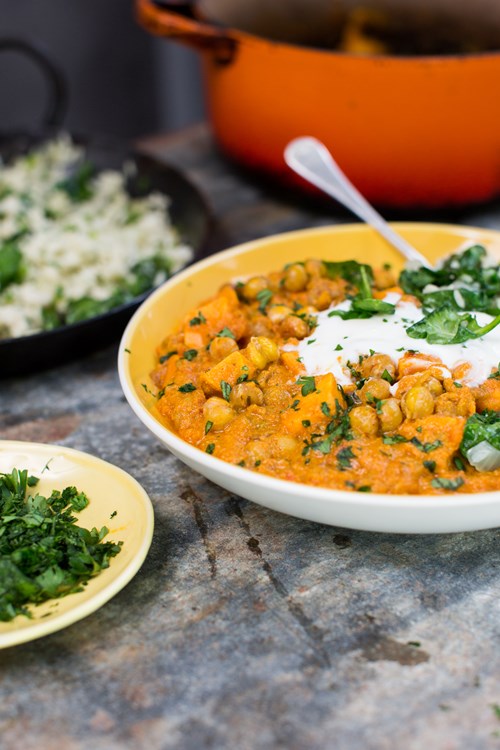 chickpea and sweet potato tikka masala