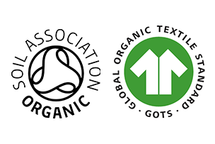 GOTS and Soil Association logos