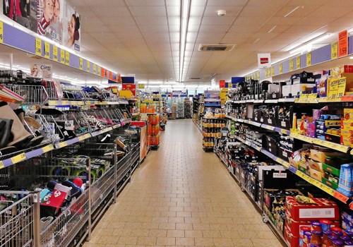 Supermarket shelves