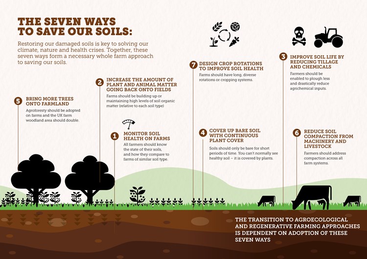 7 ways to save our soils infographic
