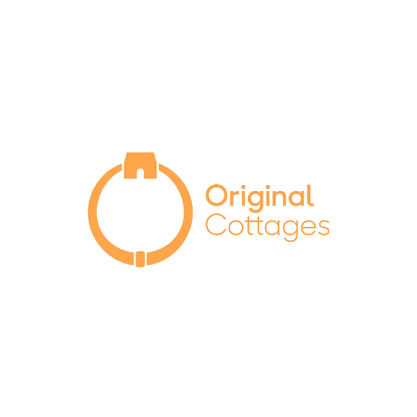 An orange company logo reading 'original cottages'