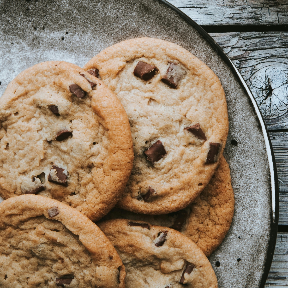 Vegan organic choc-pea cookies