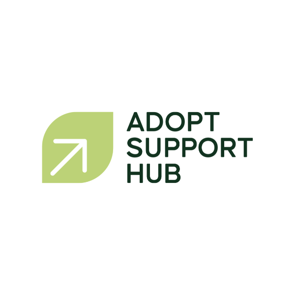 A logo reading 'ADOPT support hub'