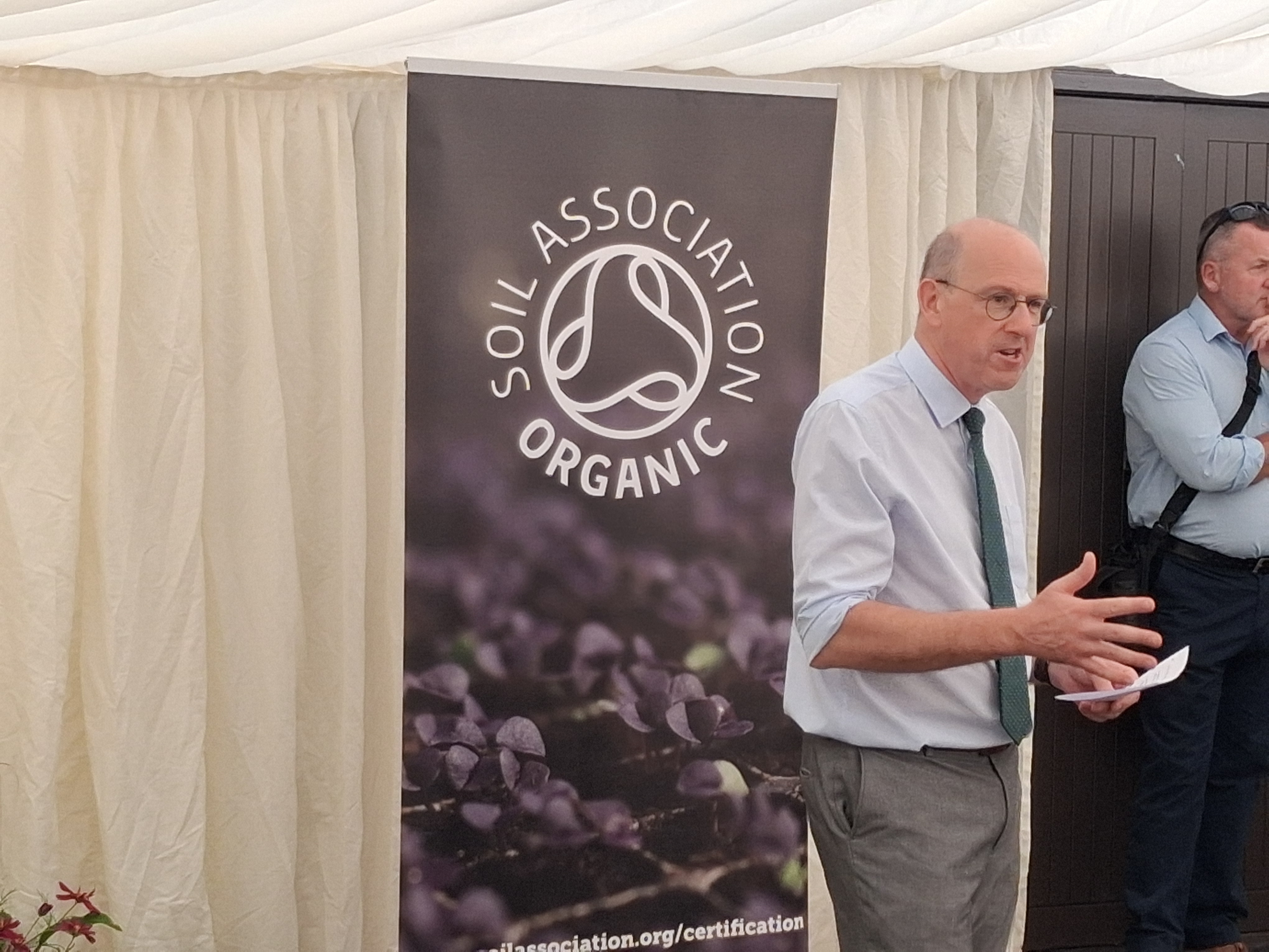 Cabinet Minister for Rural Resilience and Sustainability Llyr Gruffydd addresses the Welsh Organic Forum’s reception_Royal Welsh Show 2026.jpg