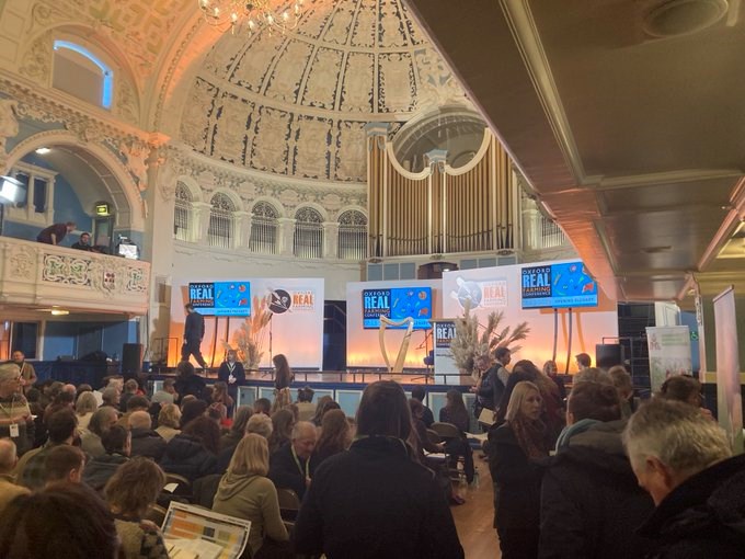 Real Farming Conference taking place in ornate domed hall.