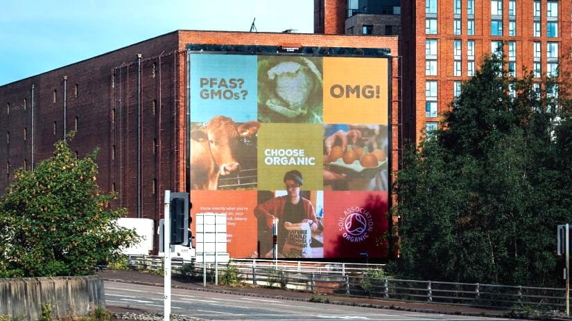 Organic September 2026 campaign creative on a billboard