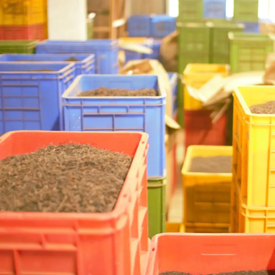 Raw Ingredients In Crates Ahinsa Estates Sri Lanka Content Organic 21.09.18