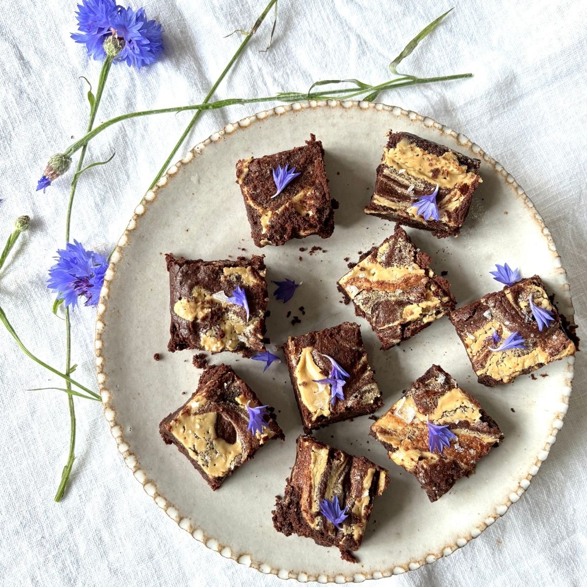Jenny Chandler's Black bean and tahini swirl brownies 