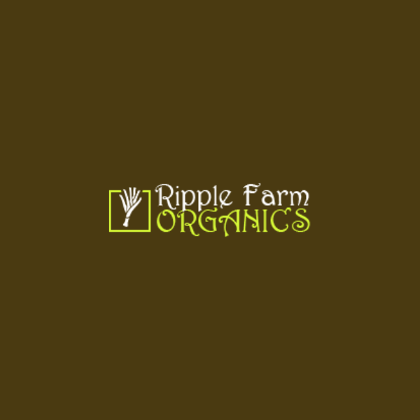 A logo reading 'ripple farm organics'