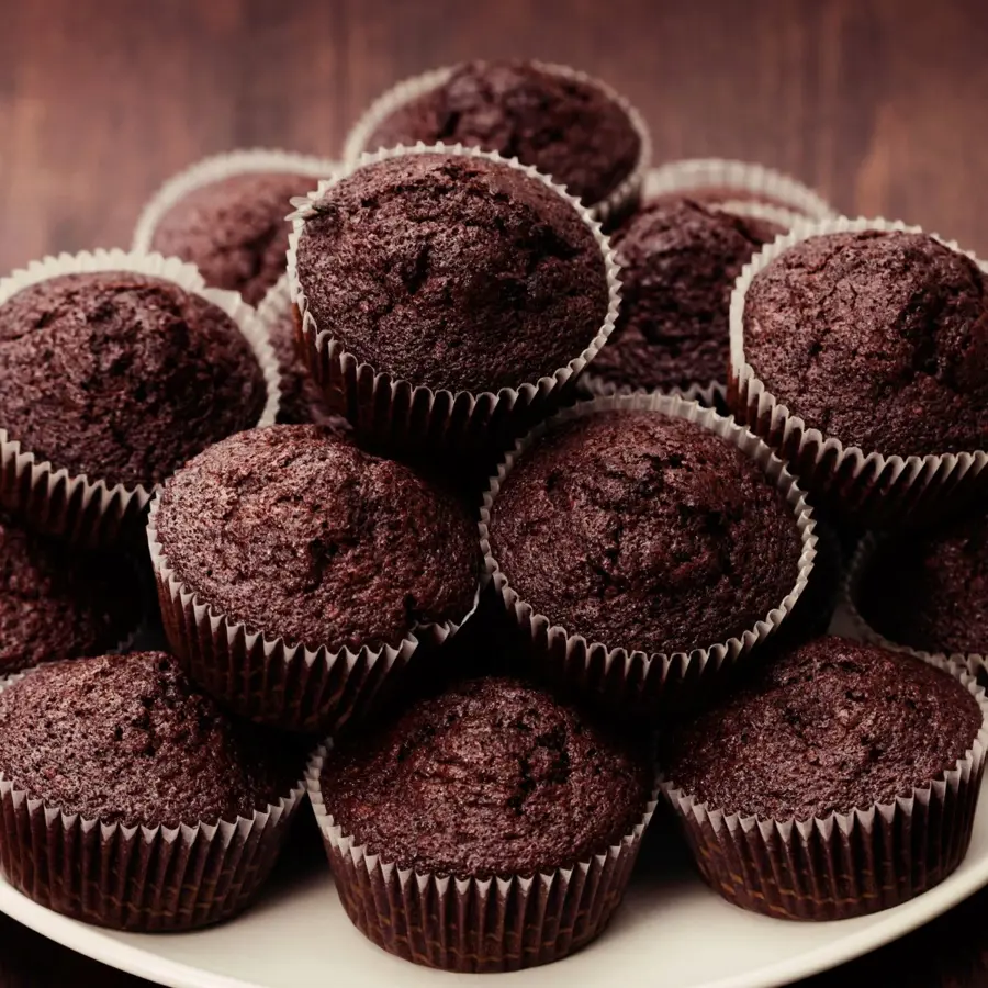 Chocolate and beetroot muffins