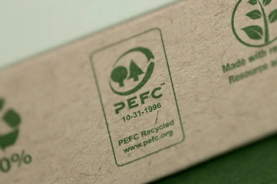 The PEFC logo displayed on pack