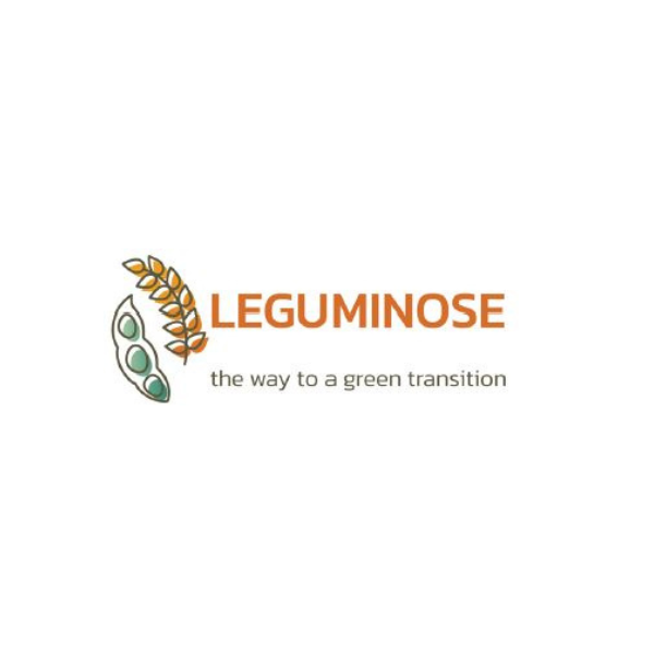 A logo reading 'leguminose: the way to a green transition'