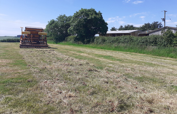 Large tilling machine at Stantyway Farm in Devon.