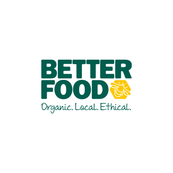 A logo reading 'Better Food: Organic. Local. Ethical.'